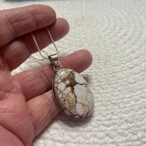 Natural WILD HORSE Handmade Sterling 925 Pendant/Chain #688D